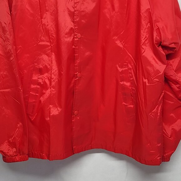 Augusta Sportswear Windbreaker Jacket Mens XL Snap Lined Water Resist Red - Picture 12 of 15